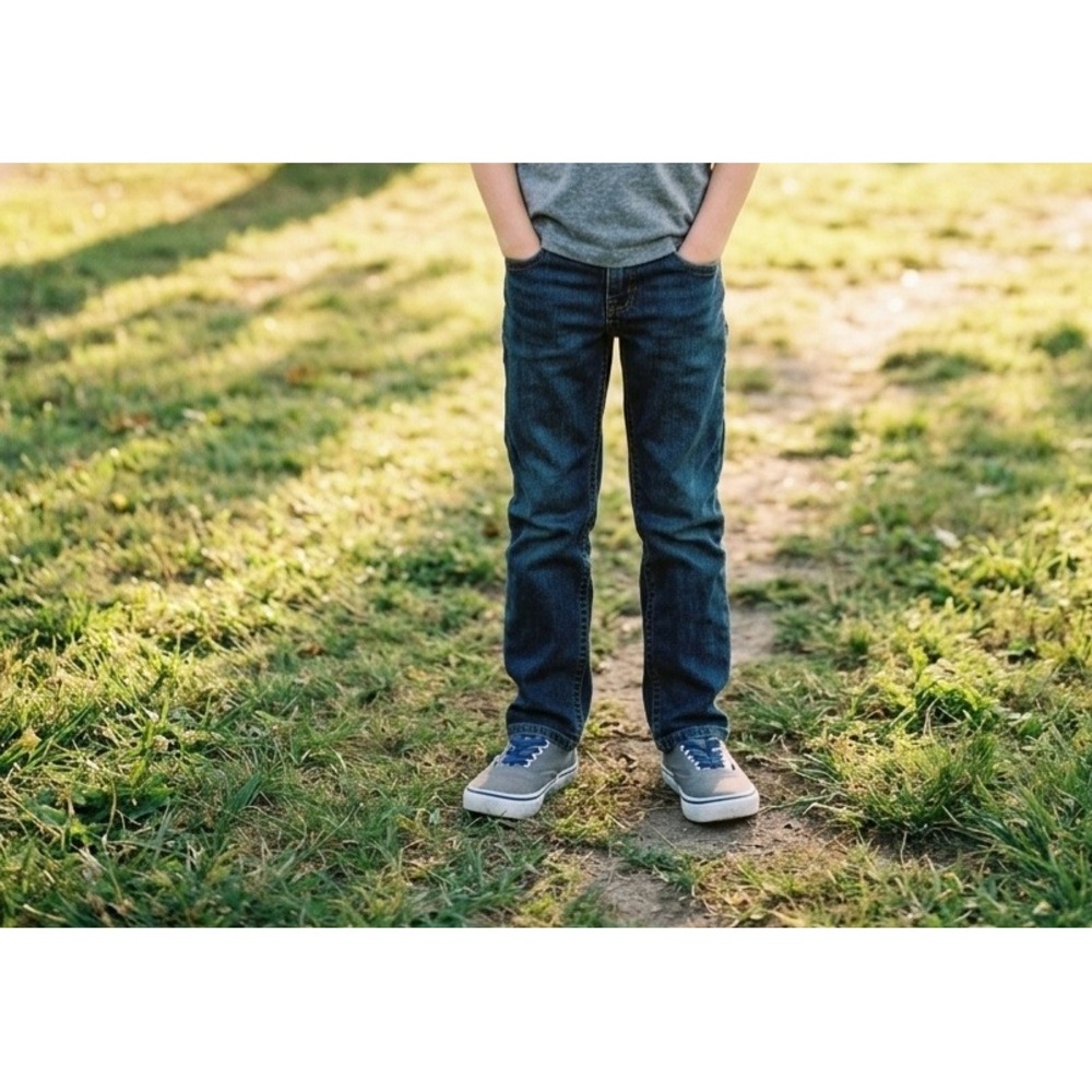 Signature by Levi Strauss Gold Boys Straight Leg Jeans Medium Wash Blue size 7